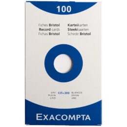 FICHE BRISTOL 125/200 UNI BLANC