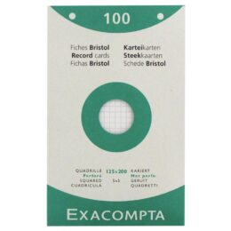 FICHE BRISTOL PERFORE 125/200 5/5 BLANC