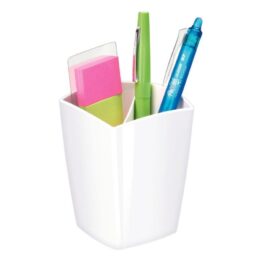 POT A CRAYON 2 CASES GLOSS BLANC ARCTIQUE