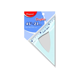 EQUERRE CRISTAL 45? 20CM BLISTER