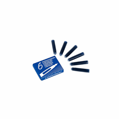 CARTOUCHE PLUME BLEUE BTE 6