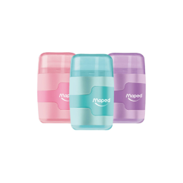 TAILLE-CRAYON-GOMME CONNECT PASTEL 2 TROUS